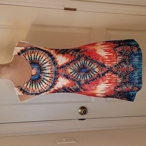 Stilletto's Boho Tie Dye, Lace (type) overlay dress, NWOT, Size M